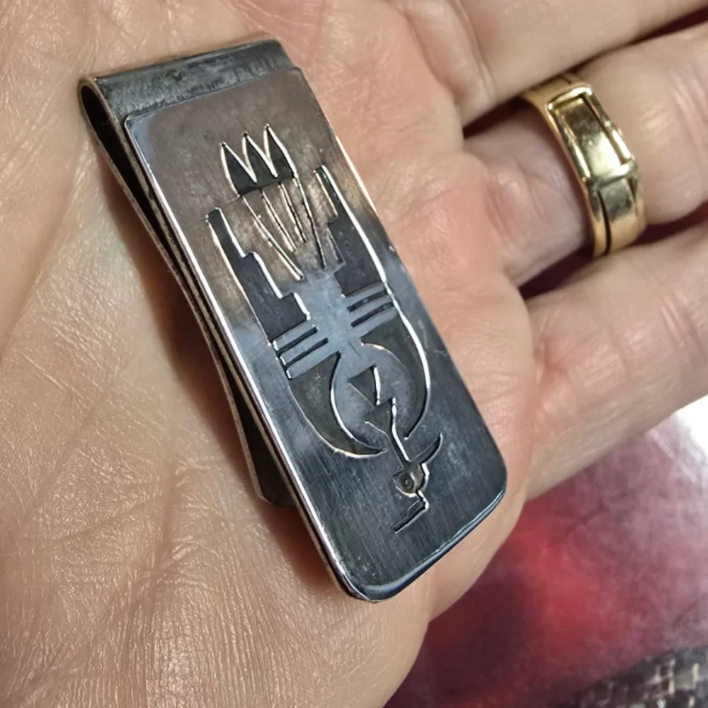 Willie Yazzie Sterling Silver Money Clip